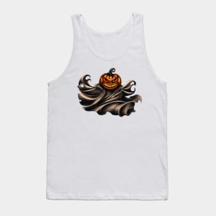 Vintage cloaked halloween pumpkin Tank Top